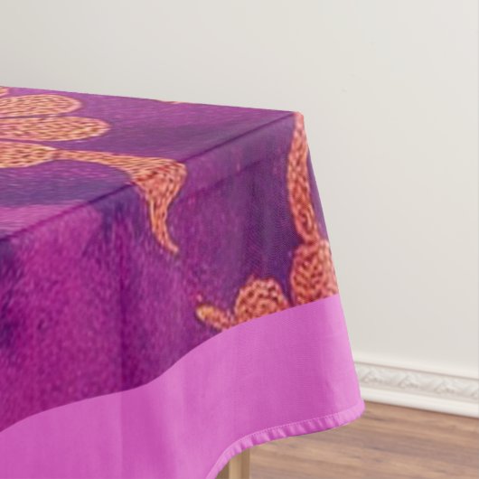 ORIENTAL Pink Türkis Floral - Tablette Tischdecke (Beispiel)