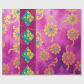 ORIENTAL Pink Türkis - Wrapping Paper Geschenkpapier (Flach)