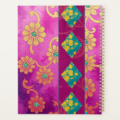 ORIENTAL Pink Türkise Floral - Notebook, Planer (Rückseite)