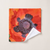 Oriental Poppy Blume Badhandtuch Set (Waschlappen)
