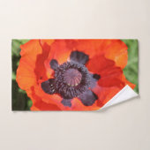 Oriental Poppy Blume Badhandtuch Set (Handtuch)
