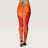Oriental Poppy Blume Leggings (Rückseite)