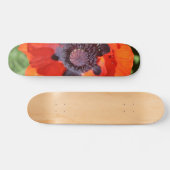 Oriental Poppy Blume Skateboard (Horizontal)