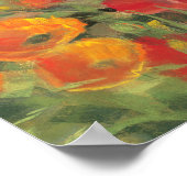 Oriental Poppy Field Poster (Ecke)