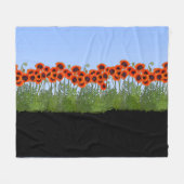 Oriental Poppy Garden Fleecedecke (Vorderseite (Horizontal))