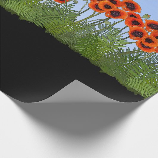 Oriental Poppy Garden Geschenkpapier (Ecke)