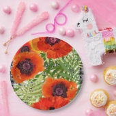 Oriental Poppy Style Pappteller (Party)