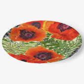 Oriental Poppy Style Pappteller (Schrägansicht)