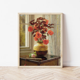 Oriental Poppy und Coleus Jessica Hayllar Poster