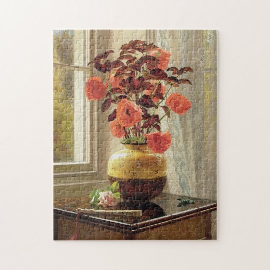 Oriental Poppy und Coleus | Jessica Hayllar Puzzle (Vertikal)