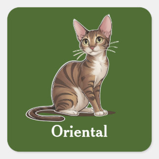 Oriental Quadratischer Aufkleber