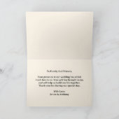 Oriental red flower bird Chinese wedding Dankeskarte (Innenseite)