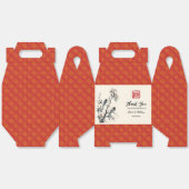 Oriental red flower bird Chinese wedding Geschenkschachtel (Ungeklappt)