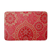 ORIENTAL Red Golden Pattern - Bath Mat Rug Badematte (Vorderseite)