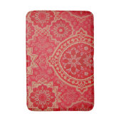 ORIENTAL Red Golden Pattern - Bath Mat Rug Badematte (Vorderseite Vertikal)