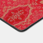 ORIENTAL Red Golden Pattern - Desktop, Mouse Pad Schreibtischunterlage (Ecke)