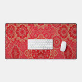 ORIENTAL Red Golden Pattern - Desktop, Mouse Pad Schreibtischunterlage (Tastatur & Maus)
