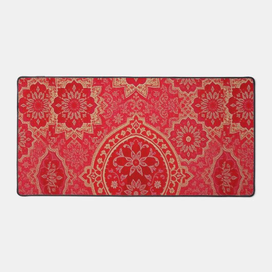ORIENTAL Red Golden Pattern - Desktop, Mouse Pad Schreibtischunterlage (Vorderseite)