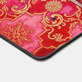 ORIENTAL Red Golden Pattern - Desktop, Mouse Pad Schreibtischunterlage (Ecke)