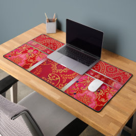 ORIENTAL Red Golden Pattern - Desktop, Mouse Pad Schreibtischunterlage