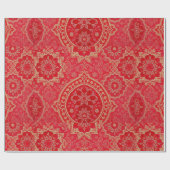 ORIENTAL Red Golden Pattern - Faltpapier Geschenkpapier (Flach)