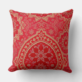 ORIENTAL Red Golden Pattern - Kissen