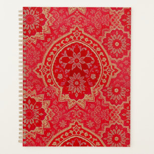 ORIENTAL Red Golden Pattern - Notebook, Planer
