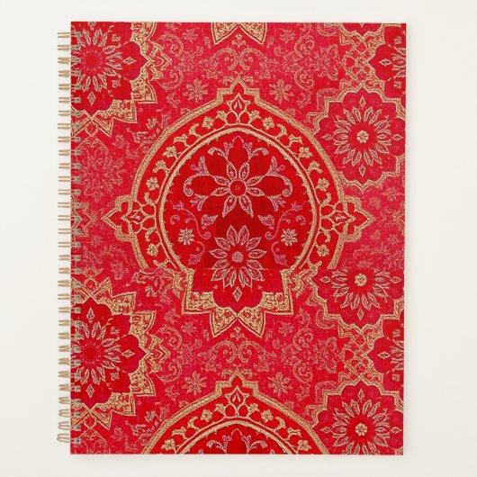 ORIENTAL Red Golden Pattern - Notebook, Planer (Vorderseite)