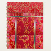 ORIENTAL Red Golden Pattern - Notebook, Planer (Vorderseite)