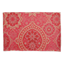 ORIENTAL Red Golden Pattern - Pillowcase
