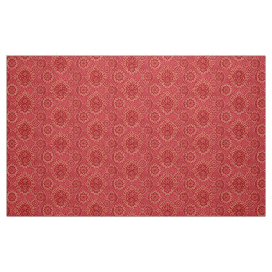 ORIENTAL Red Golden Pattern - Stoff (Fat Quarter (45,7 x 55,9 cm))