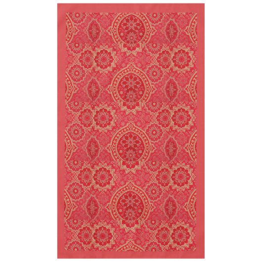 ORIENTAL Red Golden Pattern - Tableclout Tischdecke (Vorderseite)