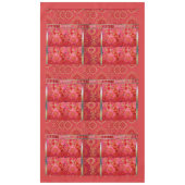 ORIENTAL Red Golden Pattern - Tableclout Tischdecke (Vorderseite)