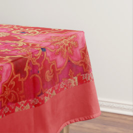 ORIENTAL Red Golden Pattern - Tableclout Tischdecke