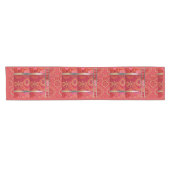 ORIENTAL Red Golden Pattern - Tableclover, Runner Kurzer Tischläufer (Horizontal)