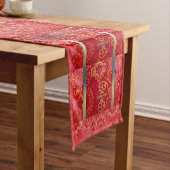 ORIENTAL Red Golden Pattern - Tableclover, Runner Kurzer Tischläufer (Beispiel)