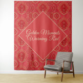ORIENTAL Red Golden Pattern - Tapestyle Wandteppich (Beispiel)