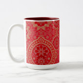 ORIENTAL Red Golden Pattern - Tasse, Cup Zweifarbige Tasse (Links)