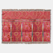ORIENTAL Red Golden Pattern - Throw Blanken Decke (Vorderseite)