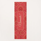 ORIENTAL Red Golden Pattern - Yoga Mat Yogamatte (Vorderseite)
