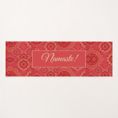 ORIENTAL Red Golden Pattern - Yoga Mat Yogamatte (Vorderseite (Horizontal))