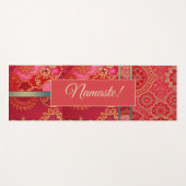 ORIENTAL Red Golden Pattern - Yoga Mat Yogamatte (Vorderseite (Horizontal))