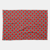 Oriental Red Green Arabic Egypt Geometric Pattern Geschirrtuch (Horizontal)