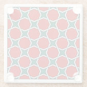 Oriental Red Green Arabic Egypt Geometric Pattern Glasuntersetzer (Rückseite)