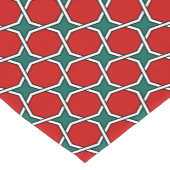 Oriental Red Green Arabic Egypt Geometric Pattern Kurzer Tischläufer (Ecke)