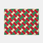 Oriental Red Green Bow Krawatte Geometric Vector A Fußmatte (Vorderseite)