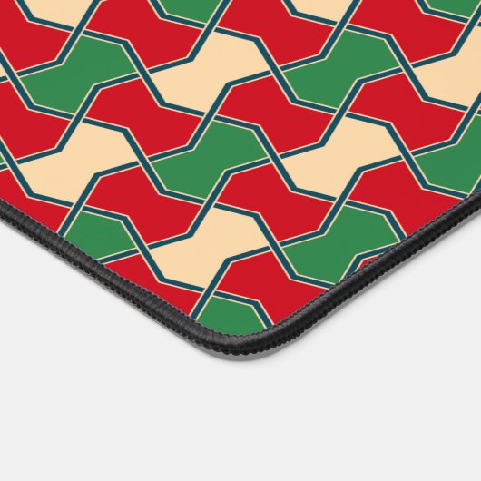 Oriental Red Green Bow Krawatte Geometric Vector A Schreibtischunterlage (Ecke)