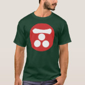 Oriental Red Mori Japan Samurai Mon Vector Art T-Shirt (Vorderseite)