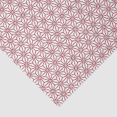Oriental Red Shinshu Asanoha Japan Pattern Seidenpapier (Ausschnitt)