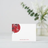 Oriental Red Sunrise Zen Bamboo Tree Asian Wedding Platzkarte (Stehend Vorderseite)